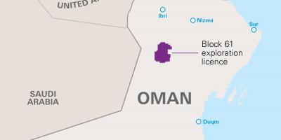 Map of khazzan Oman