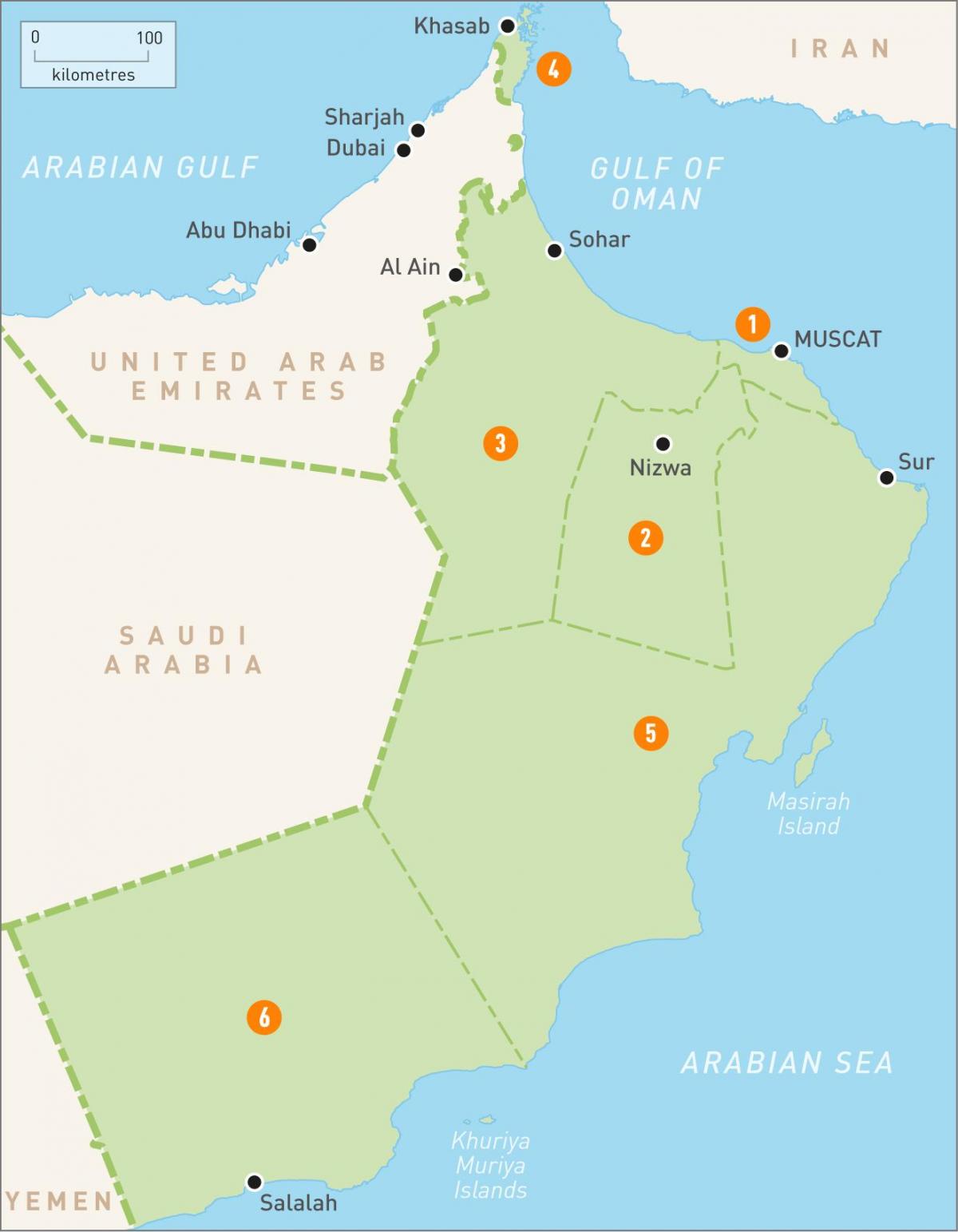 Oman map hd