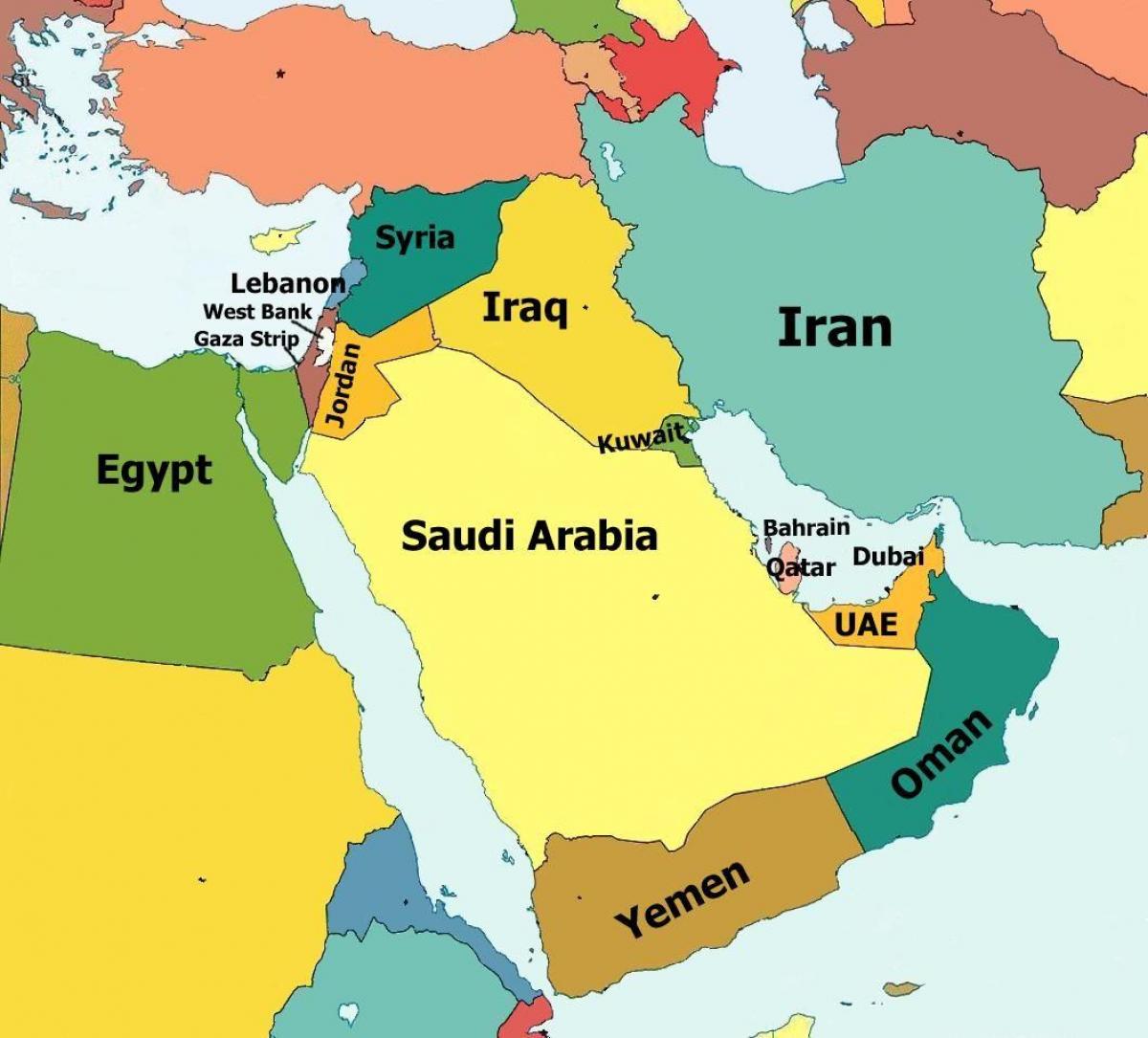 map of Oman and surrounding countries