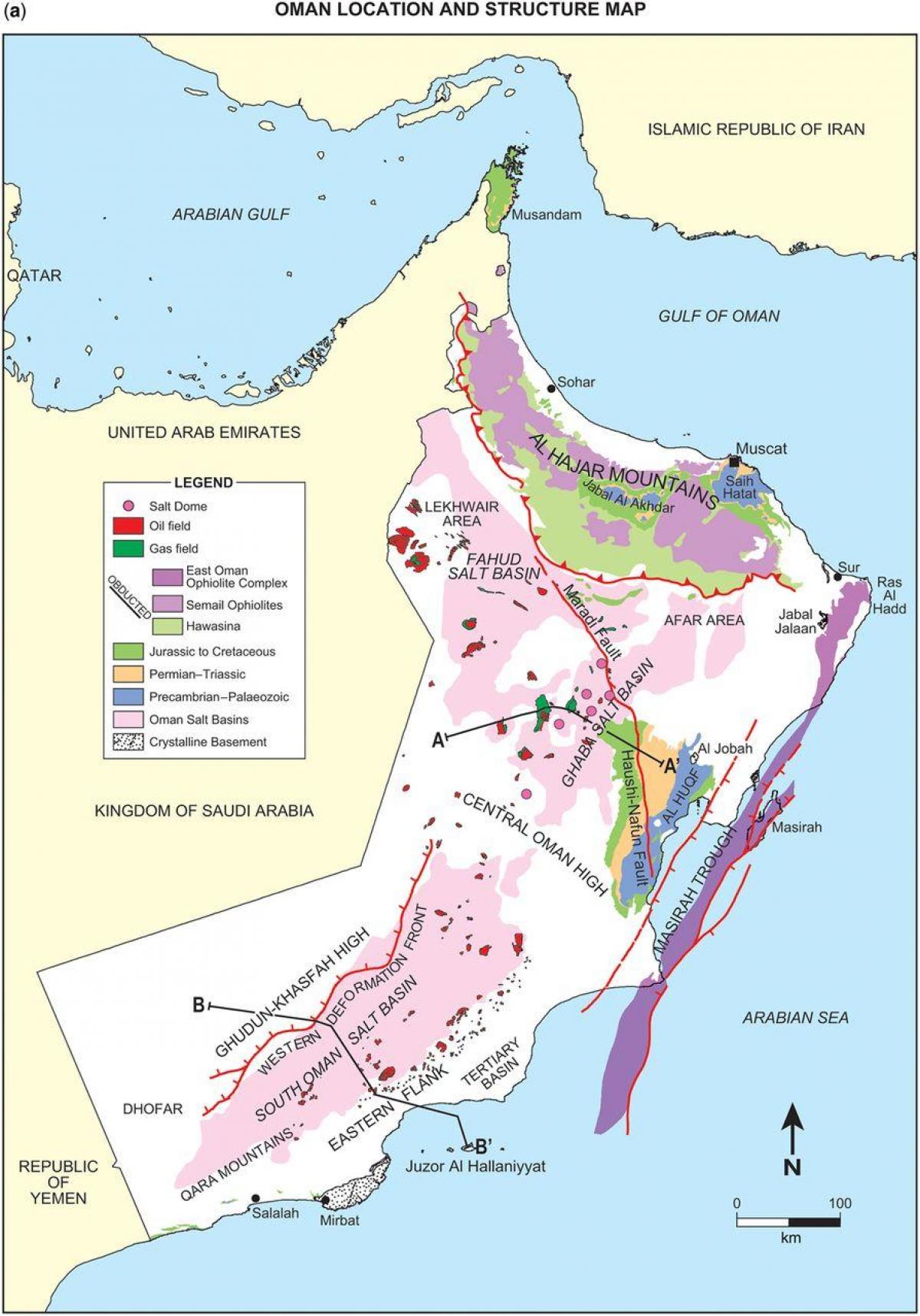 map of Oman geology
