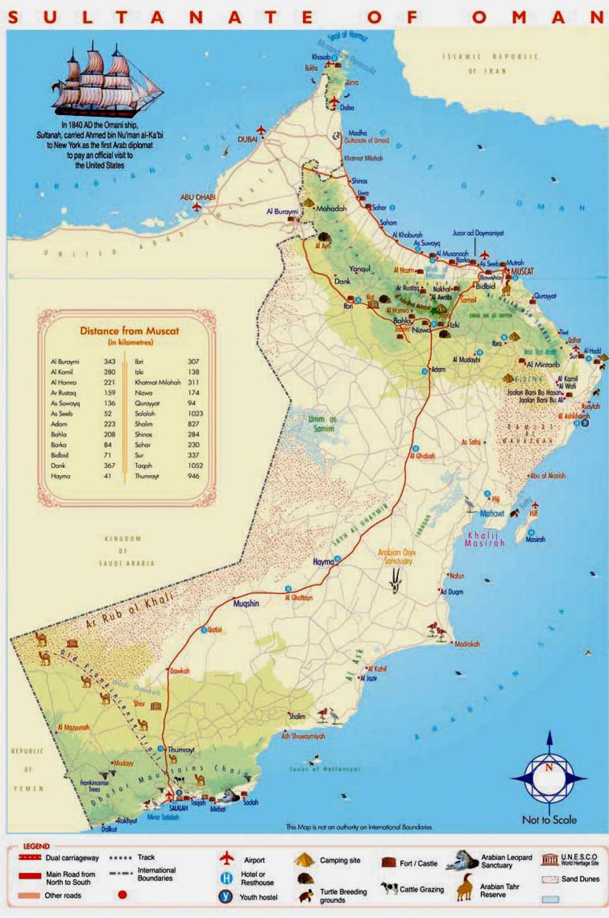 Oman detailed map