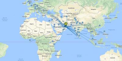 Oman air flight route map