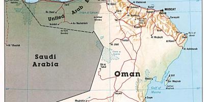 Oman map with cities
